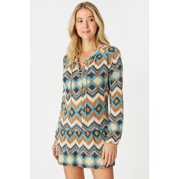 Patagonia SZ M Kamala Drop Waist Tunic Style Timber Twist Texture Black NWOT - Picture 1 of 8